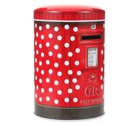 HONITANO Hucha de Hojalata Roja Caja de Ahorros Decorativa y Resistente Diseño Británico Elegante Que No Se Deforma, Adecuado para Guardar Dinero en Casa