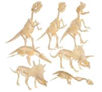 HONITANO Juego de 7 Piezas de Esqueletos de Dinosaurio de Plástico, Modelo DIY Educativo de Figuras de Huesos de Dinosaurio para Fiestas y Decoración Infantil