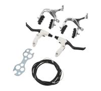 HONITANO Kit de Freno Hidráulico de Disco Delantero y Trasero para Bicicleta de Montaña, Palanca de Freno de Aleación de Aluminio, Color Plateado, Juego Completo Cables para Ciclismo en