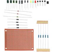 HONITANO Kit Práctica Soldadura para Principiantes con Variedad de Componentes Electrónicos y Placa Material Plástico Seguro y Duradero Aprendizaje de Habilidades Eléctricas y Electrónica