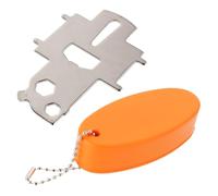 HONITANO Llave de Cubierta Marina de Acero Inoxidable con Llavero Flotante Herramienta Antideslizante para Tapa de Combustible Yate Kit para Mantenimiento de Depósitos Barco
