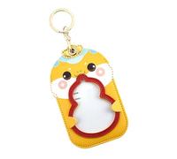 HONITANO Llavero Piel con Diseño Serpiente Feng Shui Doble Ranura para Tarjetas Porta Tarjetas Identificación para Suerte Año Chino Accesorio Práctico y Moderno