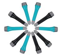 HONITANO Micrófono de Simulación de Canto de Plástico 10 Piezas 5 Negro 5 Azul Verdoso Juguetes para Micrófonos Falsos para Karaoke Accesorios para Fiestas y Presentaciones