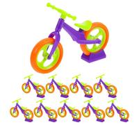 HONITANO Modelo de Bicicleta en Miniatura DIY 10 Piezas para Montaje, Juguete Simulado de Plástico, Kit de Bricolaje Infantil para Juego Imaginativo y Colección de Bicicletas de Equilibrio