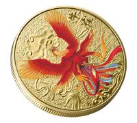 HONITANO Moneda Conmemorativa de Aleación con Diseño de Zhuque Decoración para Hogar Coleccionable Resistente