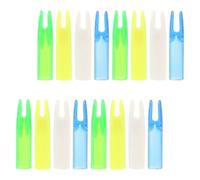 HONITANO Nocks para Flechas 6 Mm Interior, 16 Piezas, de Repuesto para Tiro, Plástico Resistente, Colores Transparente, Accesorios y Tiro al Aire Libre