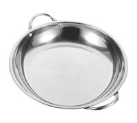HONITANO Olla Inoxidable con Doble Asa Antideslizante Sartén para Cocina y Restaurante para Guisos y Hot Pot