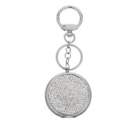 HONITANO Pastillero portátil: Bling Box - Pastillero impermeable - Organizador de medicamentos con diamantes de imitación y llavero para acampar, viajar, etc.