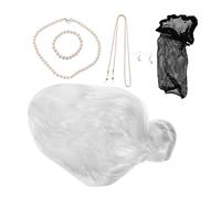 HONITANO Peluca de Anciana Pelucas Grises para Señoras Mayores con Moño Disfraz de Señora Mayor para Mujer Halloween Cosplay Fiestas Divertidas