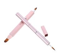 HONITANO Pinceles Para Labios Retráctiles De Nylon Doble Cabeza 2 Unidades Tamaño Portátil Para Mujer Uso Diario Aplicadores De Brillo Labial Rosa