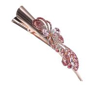 HONITANO Pinza de Pelo Retro Cristal y Clip de Garra de Metal para Uso Profesional y Doméstico, Diseño Sencillo y Seguro que No Daña el Cuero Cabelludo
