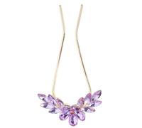 HONITANO Pinzas para Pelo Strass Pasadores Franceses para Peinados Recogidos y Moños Accesorios Ligeros y Elegantes para Bodas y Fiestas Horquillas Moradas para Mujer Adulta