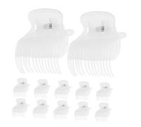 HONITANO Pinzas Para Rulos Calientes 12 Piezas Tamaño Mediano Protección Térmica Para Peinado Mujeres y Niñas Uso Profesional Plástico Transparente