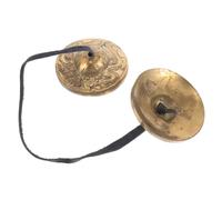 HONITANO Platillos De Mano De Latón Dorado Para Yoga y Meditación, Crótalos Pequeños Banda Para Práctica, Campana Espiritual Para Rituales y Ceremonias