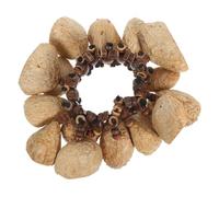HONITANO Pulsera Tribal Africana de Campanas de Nuez Naturales, Pulsera de Percusión Manual Ligera para Yoga, Baile y Festivales, Accesorio Étnico de Campana de Muñeca Sonido Resonante