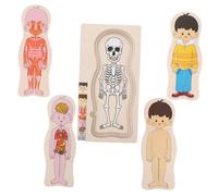 HONITANO Puzzle de Madera Multicapa Cuerpo Humano para Juguete Educativo de Anatomía con Órganos Rompecabezas Infantil para Aprendizaje Temprano y Desarrollo Cognitivo