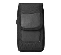 HONITANO Riñonera de Cintura para Teléfono Móvil de Tela Oxford Negra, Tamaño XXL 17.5x10 Cm, Ligera y Transpirable, Adecuado para Fitness, Senderismo y Actividades al Aire Libre