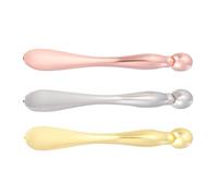 HONITANO Rodillos de Masaje para Ojos 3 Piezas Masajeador Portátil de Aleación de Zinc Herramienta para Crema de Ojos 77 CM Colores Dorado Rosa y Plateado Cuidado Facial y Alivio de