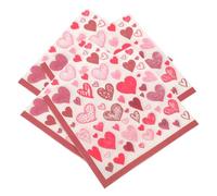 HONITANO Servilletas de Papel Diseño de Corazón para Cenas y Fiestas, 40 Hojas Suaves de Pulpa de Madera, Elegantes y Fáciles de Limpiar para Bodas y Navidad