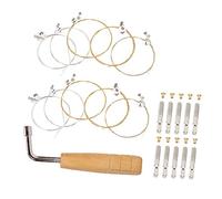 HONITANO Set Profesional De Cuerdas y Clavijas Para Lira, 10 Cuerdas Uniformes De Alta Estabilidad Llave Para Ajuste, Recomendado Para Músicos y Estudiantes