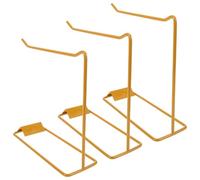 HONITANO Soporte de Exhibición para Muestras de Uñas de Hierro Dorado 3 Piezas Expositor de Tabla de Colores para Salón de Belleza Soporte para Palitos de Práctica y Esmalte de Gel