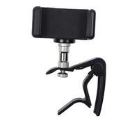 HONITANO Soporte para Móvil de Guitarra con Pinza de Capo para Música Compatible con Acústicas Eléctricas Bajos y Ukeleles Soporte Portátil para Práctica y Enseñanza Musical