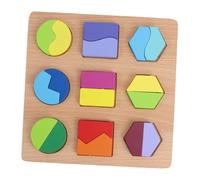 HONITANO Tablero de Madera Educativo con Geométricas para Cognitivo de Encaje para Desarrollar Habilidades Motoras y Reconocimiento de Colores y Juguete Didáctico para Preescolar