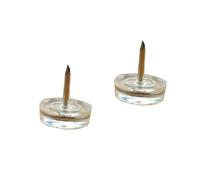 HONITANO Tachuelas para Muebles Antideslizantes Transparentes Cabeza Redonda De Nailon, Clavos para Sofá Resistentes Humedad y Protección De Suelo, 20 Piezas para Patas De Mesa y Silla