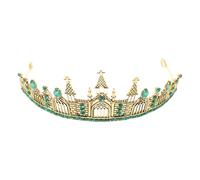 HONITANO Tiara de Reina Gótica Oscura Ligera de Aleación Mate Cristales y Peines, Tocado de Cosplay Multipropósito para Fiestas, Disfraces y Sesiones de Fotos, Estilo Vintage Unisex