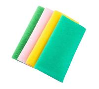 HONITANO Toallas Exfoliantes Cuerpo De Nailon 4 Piezas Tamaño Estándar Limpieza Corporal Rápida Para Mujeres y Hombres Uso En Ducha y Spa Anilla Para Colgar (colores Surtidos