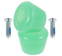 HONITANO Topes de Freno para Patines de Ruedas Doble Bloque de Freno de PU Duradero Color Verde Translúcido 1 Par 2 Piezas Tornillos Accesorios para Patines y Monopatines Infantiles