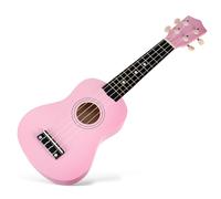 HONITANO Ukulele Soprano para Principiantes Color Rosa con Cuerpo de Ligero Incluye Funda Cuerda de Repuesto Púa y Manual de Enseñanza para Adultos