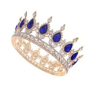 HONITANO Vintage para Novia con Cristales Azul Accesorio Elegante para Bodas y Cumpleaños Tiara de Pedrería para Mujer Regalo para Novias y Damas de Honor