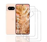 HonJenSeoa Protector de pantalla de película de hidrogel para Google Pixel 8, 3 Piezas película protectora de TPU suave transparente HD Curva 3D de Cobertura Completa Sin Burbujas