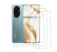 HonJenSeoa Protector de pantalla de película de hidrogel para Honor 200, 3 Piezas película protectora de TPU suave transparente HD Curva 3D de Cobertura Completa Sin Burbujas