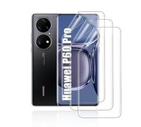 HonJenSeoa Protector de pantalla de película de hidrogel para Huawei P50 Pro, 3 Piezas película protectora de TPU suave transparente HD Curva 3D de Cobertura Completa Sin Burbujas
