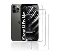 HonJenSeoa Protector de pantalla de película de hidrogel para iPhone 12 Pro Max, 3 Piezas película protectora de TPU suave transparente HD Curva 3D de Cobertura Completa Sin Burbujas