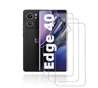 HonJenSeoa Protector de pantalla de película de hidrogel para Motorola Edge 40, 3 Piezas película protectora de TPU suave transparente HD Curva Sin Burbujas 3D de Cobertura Completa