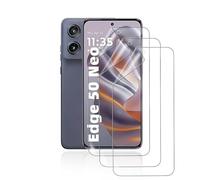HonJenSeoa Protector de pantalla de película de hidrogel para Motorola Edge 50 Neo, 3 Piezas película protectora de TPU suave transparente HD Curva 3D de Cobertura Completa Sin Burbujas