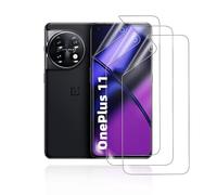 HonJenSeoa Protector de pantalla de película de hidrogel para OnePlus 11, 3 Piezas película protectora de TPU suave transparente HD Curva 3D de Cobertura Completa Sin Burbujas