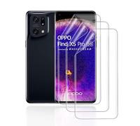 HonJenSeoa Protector de pantalla de película de hidrogel para Oppo Find X5 Pro, 3 Piezas película protectora de TPU suave transparente HD Curva 3D de Cobertura Completa Sin Burbujas