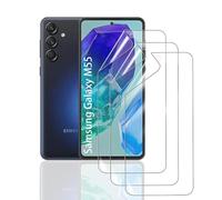 HonJenSeoa Protector de pantalla de película de hidrogel para Samsung Galaxy M55, 3 Piezas película protectora de TPU suave transparente HD Curva 3D de Cobertura Completa Sin Burbujas