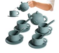 HonJiekomy Juego de Té para | Ligero De Silicona Apto para Lavavajillas,Set De Té para s para Niñas Pequeñas | para Hogar Cumpleaños Guardería Actividades Viaje Niños Niñas Mayores de 3 Años