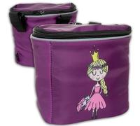 honju Bike Bolsa Manillar Bicicleta Infantil [Tapa extraíble, Bolsa de Bicicleta para el Manillar con reflectores, Sujeción Segura al Cierre de Velcro, Bolsillo Interior] Paula Princesa