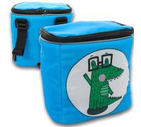honju Bolsa de Manillar Bicicleta Infantil con Tapa Extraíble y | Cesta de bici para niños con cierre de cremallera, bolsillo interior, montaje de velcro seguro y material lavable.