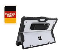 honju FIT Handstrap Case Microsoft Surface Pro 11 / Surface Pro 10 / Surface Pro 9 Funda (Signature Keyboard Compatible, Surface Slim-Pen 2 Soporte, Muñequera Desmontable) Negro/Transparente