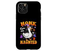Honk If You Are Haunted Goose Fun Spooky Halloween Carcasa para iPhone 11 Pro