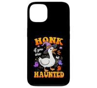 Honk If You Are Haunted Goose Fun Spooky Halloween Carcasa para iPhone 13