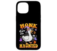 Honk If You Are Haunted Goose Fun Spooky Halloween Carcasa para iPhone 15