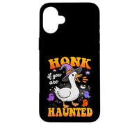 Honk If You Are Haunted Goose Fun Spooky Halloween Carcasa para iPhone 16 Plus